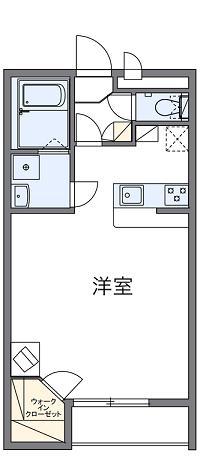 コスモスカイII(1K/3階)の間取り写真