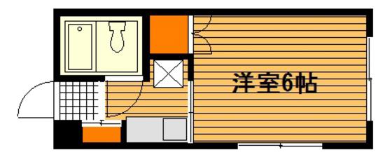 メリーハイツ(ワンルーム/1階)の間取り写真