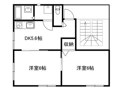 SKY5ビル(2DK/2階)の間取り写真