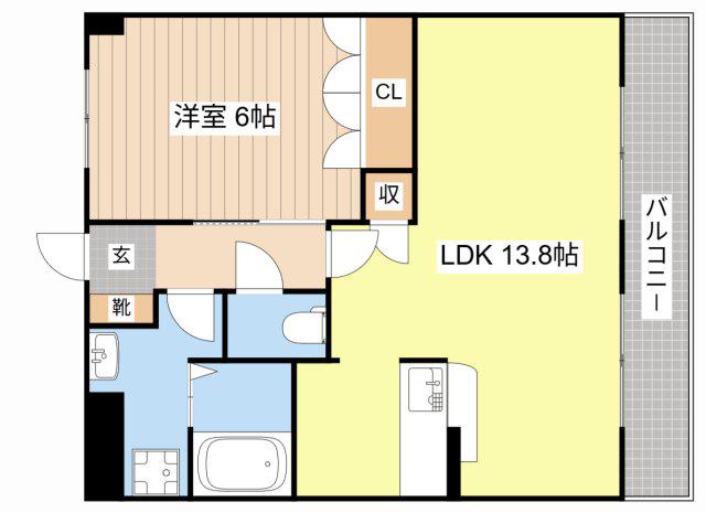 ウエストヴィレッジ(1LDK/2階)の間取り写真