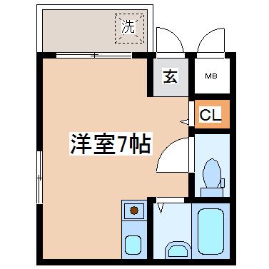 シティライフ稗原(ワンルーム/4階)の間取り写真
