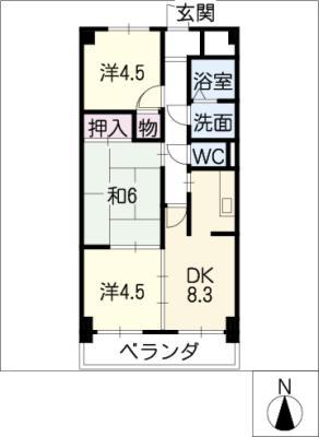 リアライズ南陽(3DK/3階)の間取り写真