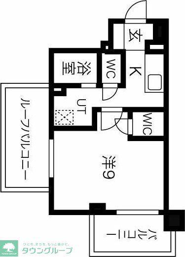 ラグゼナ上前津(1K/14階)の間取り写真