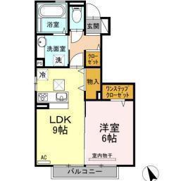 ラ・ヴェスタ(1LDK/1階)の間取り写真