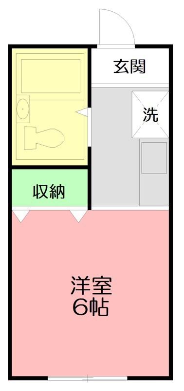 金子ビル(ワンルーム/4階)の間取り写真