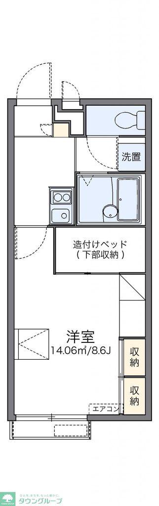 レオパレスセレーノ(1K/2階)の間取り写真
