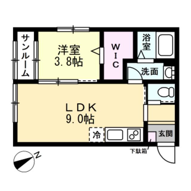 G-ARROWS寿(1LDK/1階)の間取り写真