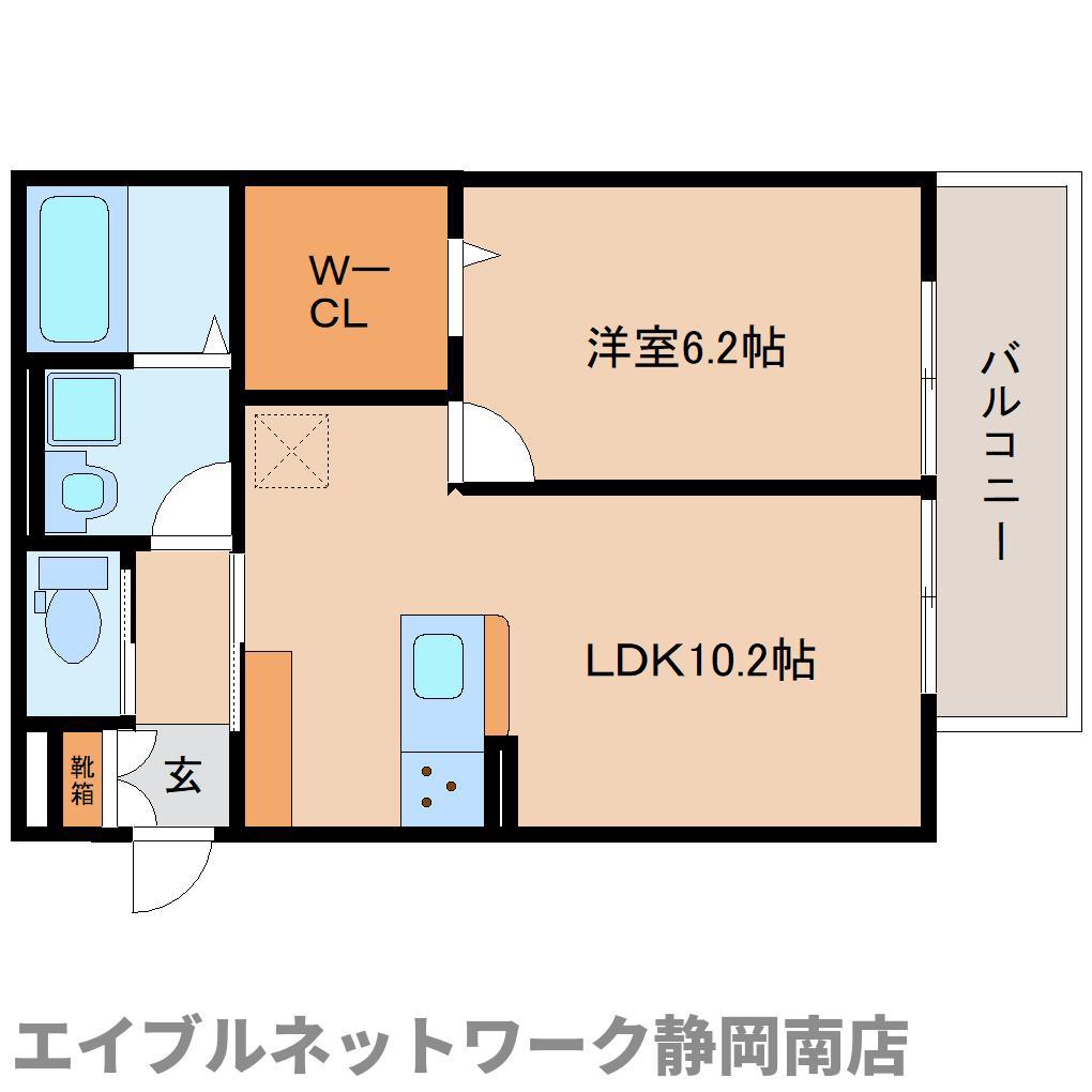 KOMOREBI GARDEN中田本町B(1LDK/3階)の間取り写真