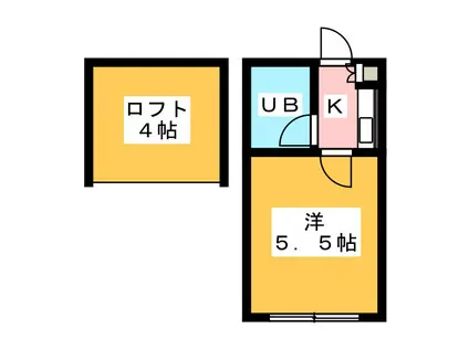 ダイワプラザ蓮沼1(1K/1階)の間取り写真