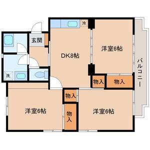 CADOG長町(3DK/2階)の間取り写真