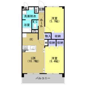 Y&Mイマージュ(2LDK/3階)の間取り写真