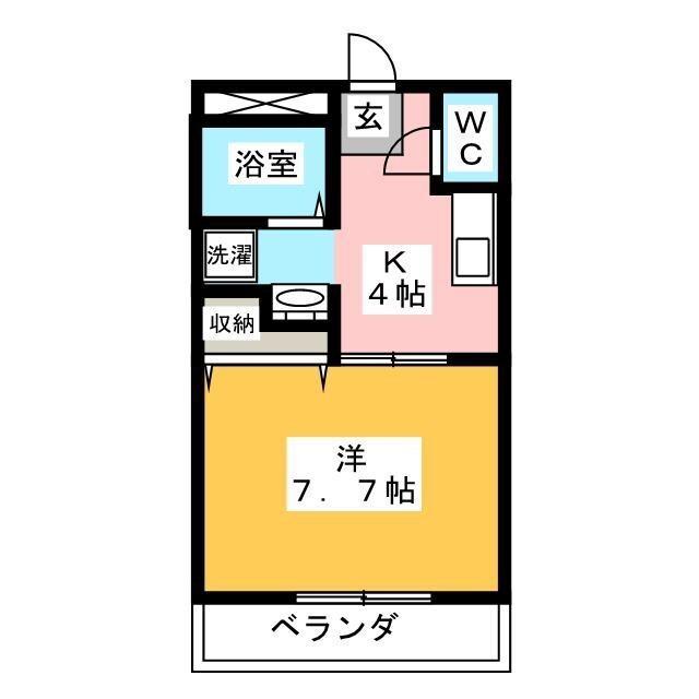 メゾンFUJI(1K/2階)の間取り写真