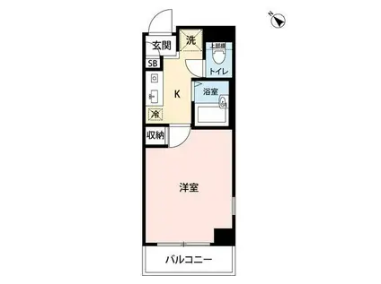 マイナビSTAY早稲田夏目坂(1K/3階)の間取り写真