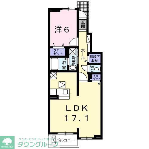 ルーチェラルゴIII(1LDK/1階)の間取り写真