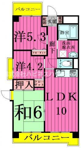 INSURANCEBLDG.Vフ(3LDK/4階)の間取り写真