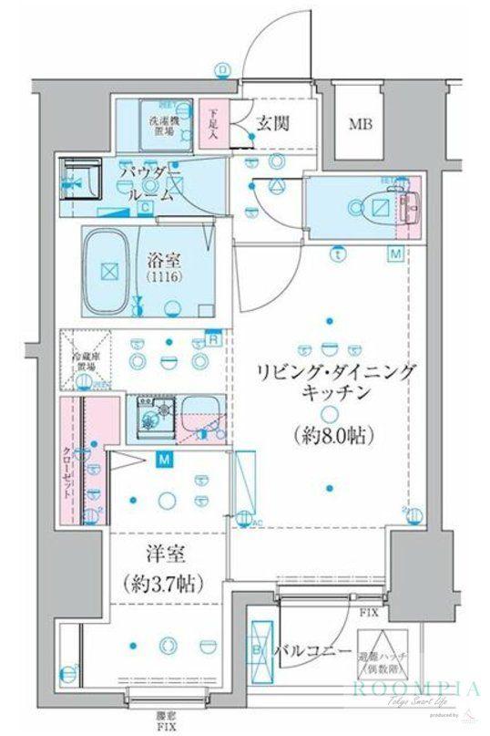 GENOVIA椎名町(1LDK/10階)の間取り写真