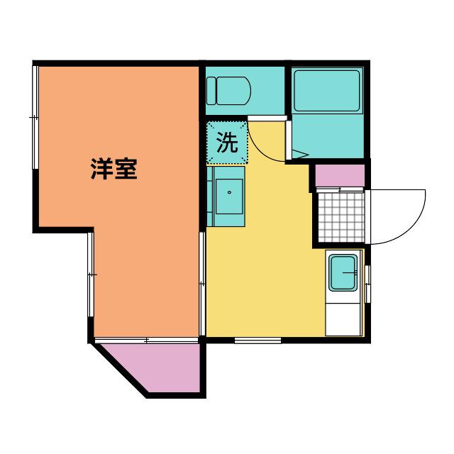 高柳ハイツ(2DK/2階)の間取り写真