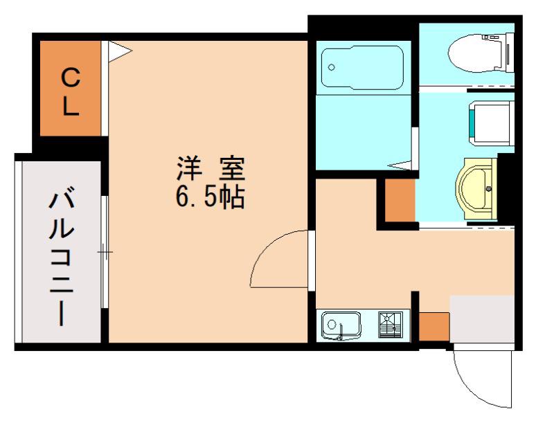 ROBOT HOME井尻III(1K/3階)の間取り写真