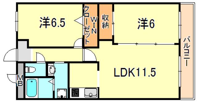 パロス135(2LDK/2階)の間取り写真