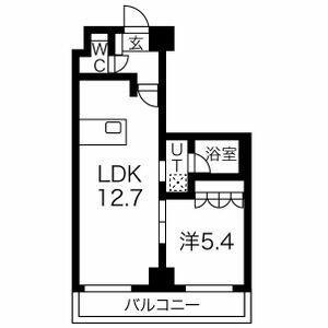 LEXE八広(1LDK/5階)の間取り写真
