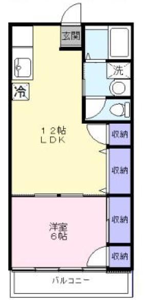 サンコーポ(1LDK/1階)の間取り写真