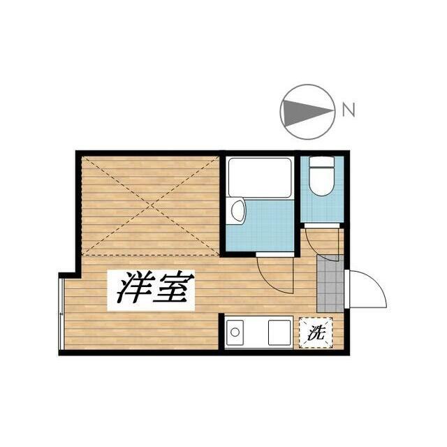 パンシオン新丸子(ワンルーム/2階)の間取り写真
