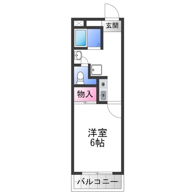 グランドマゼボー(1K/2階)の間取り写真