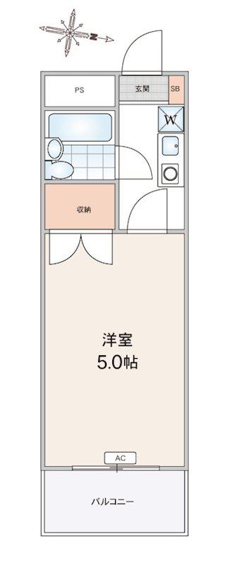 平成コーポ(1K/2階)の間取り写真