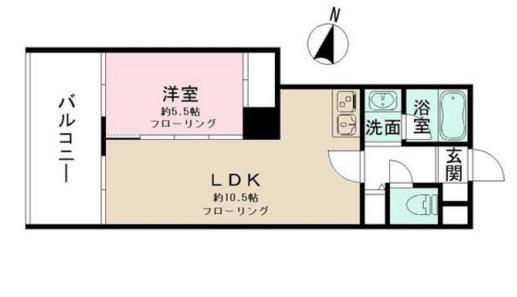 ジェラ恵比寿レジデンス(1LDK/4階)の間取り写真