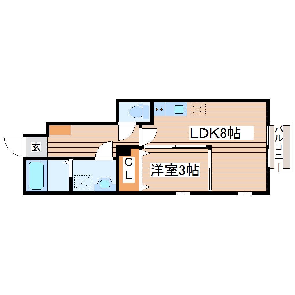 リーブル(1LDK/1階)の間取り写真