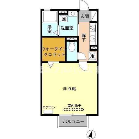 レセンテ一宮(ワンルーム/2階)の間取り写真