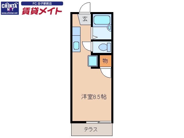コリーヌハヤシ(ワンルーム/1階)の間取り写真