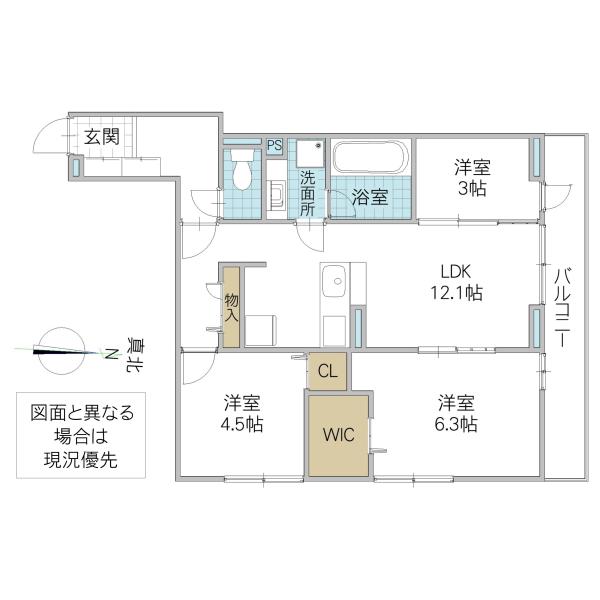 D-KUUTIO(3LDK/3階)の間取り写真