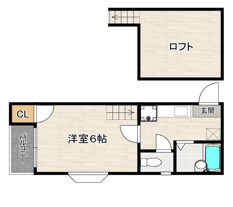 レティーフ平尾(1K/2階)の間取り写真
