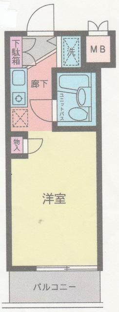 ヴァンハウス大和(ワンルーム/3階)の間取り写真