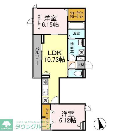 グラナーダ西新井(2LDK/2階)の間取り写真