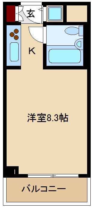ファミールハイツ北大阪5号棟2番館(1K/5階)の間取り写真