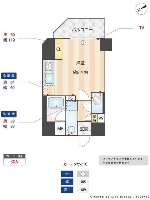 ALIVIS本郷三丁目(ワンルーム/12階)の間取り写真