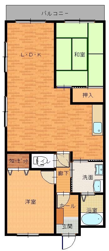 パークマンション(2LDK/2階)の間取り写真