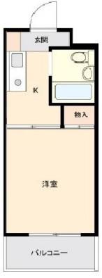 ハイタウン大森公園(1K/5階)の間取り写真