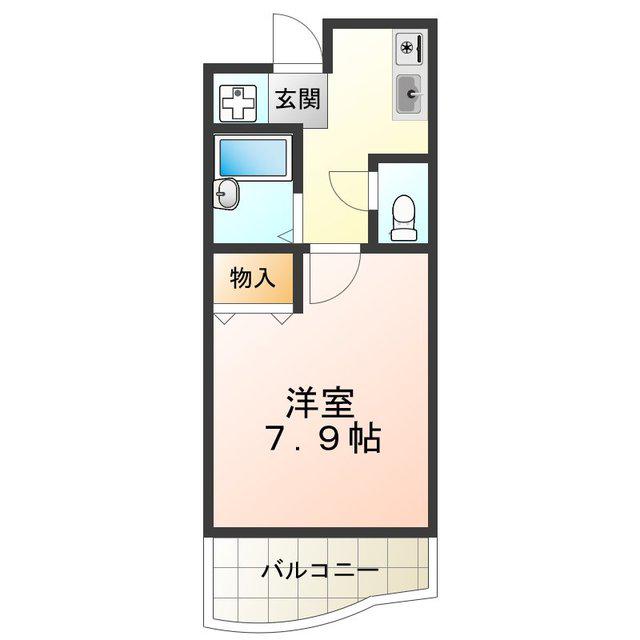 セゾンコート春木(1K/1階)の間取り写真