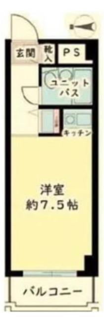 ナビ新桜台(1K/5階)の間取り写真