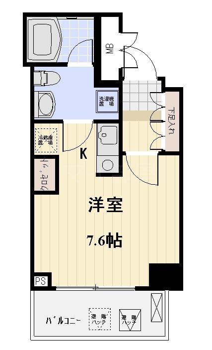 プロスペクト日本橋本町(ワンルーム/5階)の間取り写真