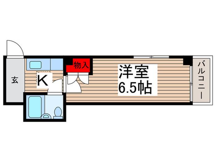 ブルーメン鈴木(1K/1階)の間取り写真