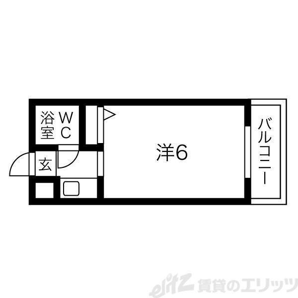 アパートメント東淀川II(1K/3階)の間取り写真