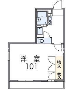 レオパレスSHINBAKU(1K/2階)の間取り写真