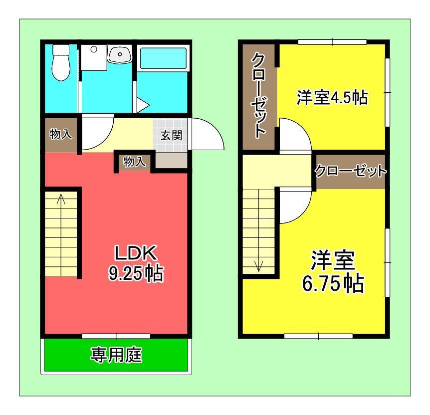 TS SQUARE(2LDK/1階)の間取り写真