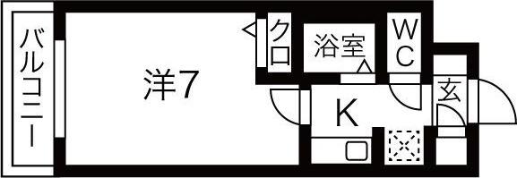 アーバンエース日本橋パル(1K/3階)の間取り写真