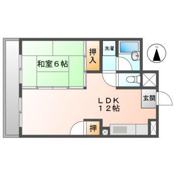 新栄Fビル(1LDK/5階)の間取り写真