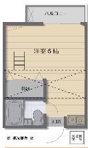 DS北習志野コーポ(ワンルーム/2階)の間取り写真